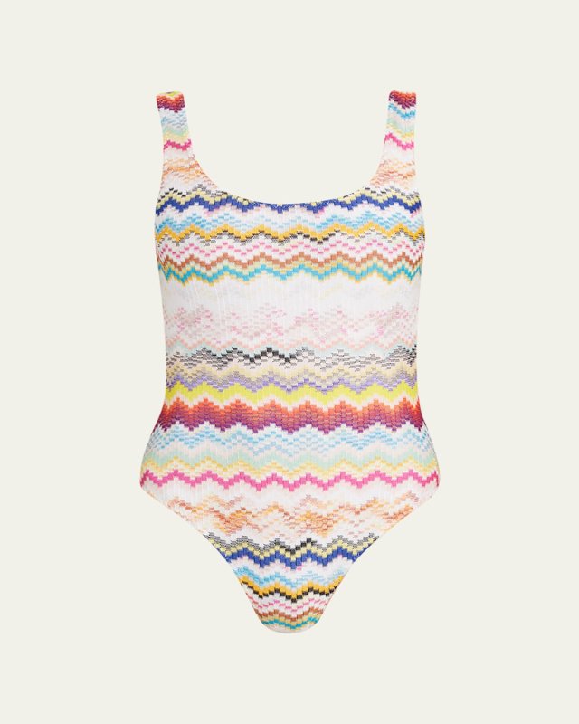 Zig-Zag One-Piece Swimsuit